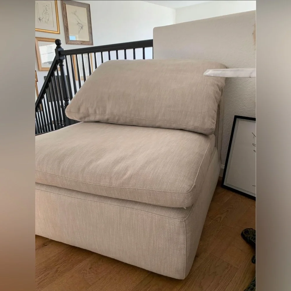 Restoration Hardware petite cloud, modular armless, chair, Slip Cover
